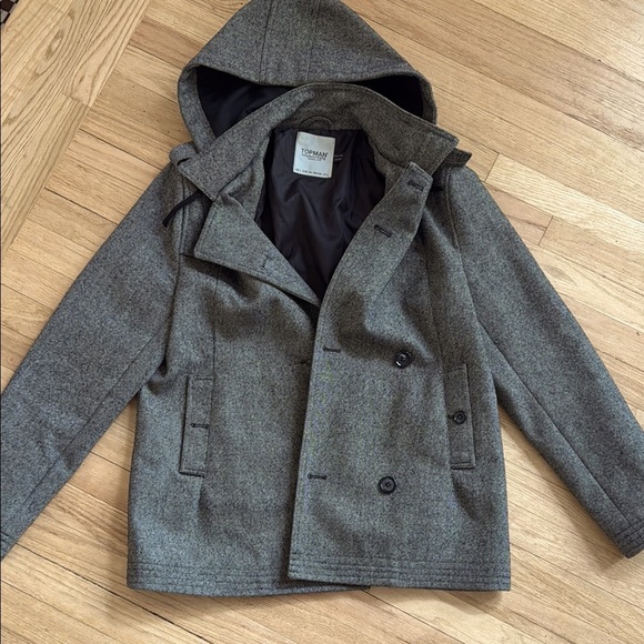 Topman Other - Topman Hooded Tweed Trench